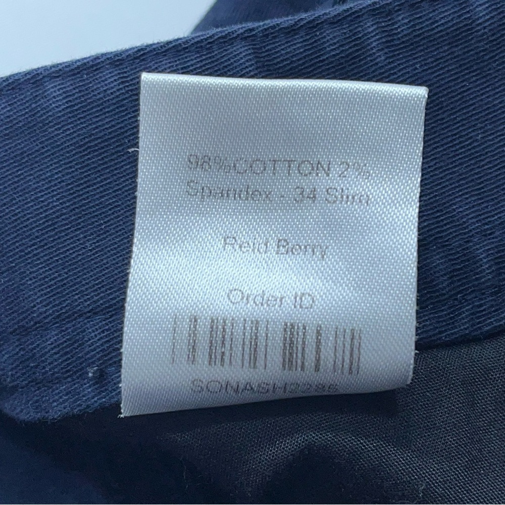Alton Lane Pants Mens Size 34 Slim Five Pocket Chino Blue Stretch 33 in Inseam - Picture 7 of 15